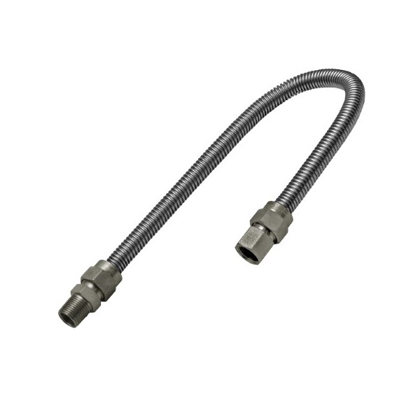 Flextron Gas Line Hose 1/2'' O.D. x 36'' Length 1/2" FIP x MIP Fittings, Stainless Steel Flexible Connector FTGC-SS38-36C - main